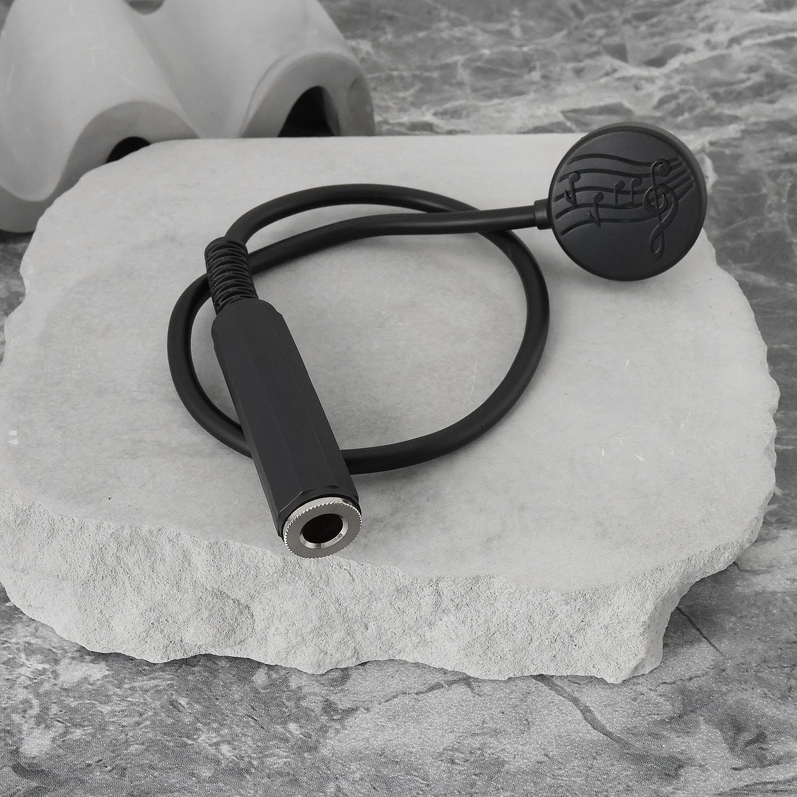SG Store 1 Pastilla para Guitarra Acústica Pastilla de Contacto con Chip Pastilla de Micrófono con Cable de 42,5 Cm para Guitarra Ukelele Violín 1,3 Cm/3,1 Cm Color Negro