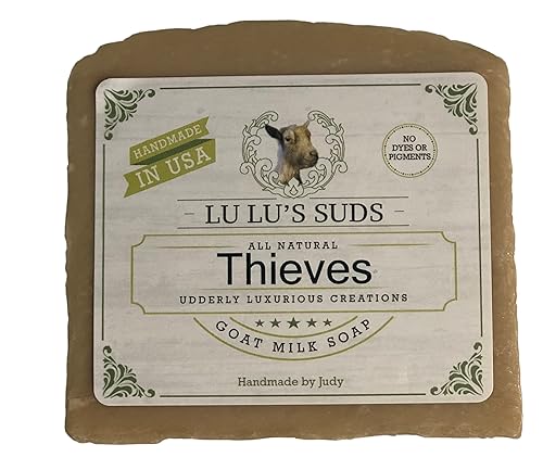Miniatura 5 de Lu Lu's Suds Todo natural (oliva, almendra de palma, karité, coco, salvado de arroz, palma, aceites de ricino) Jabón de leche de cabra hecho a mano