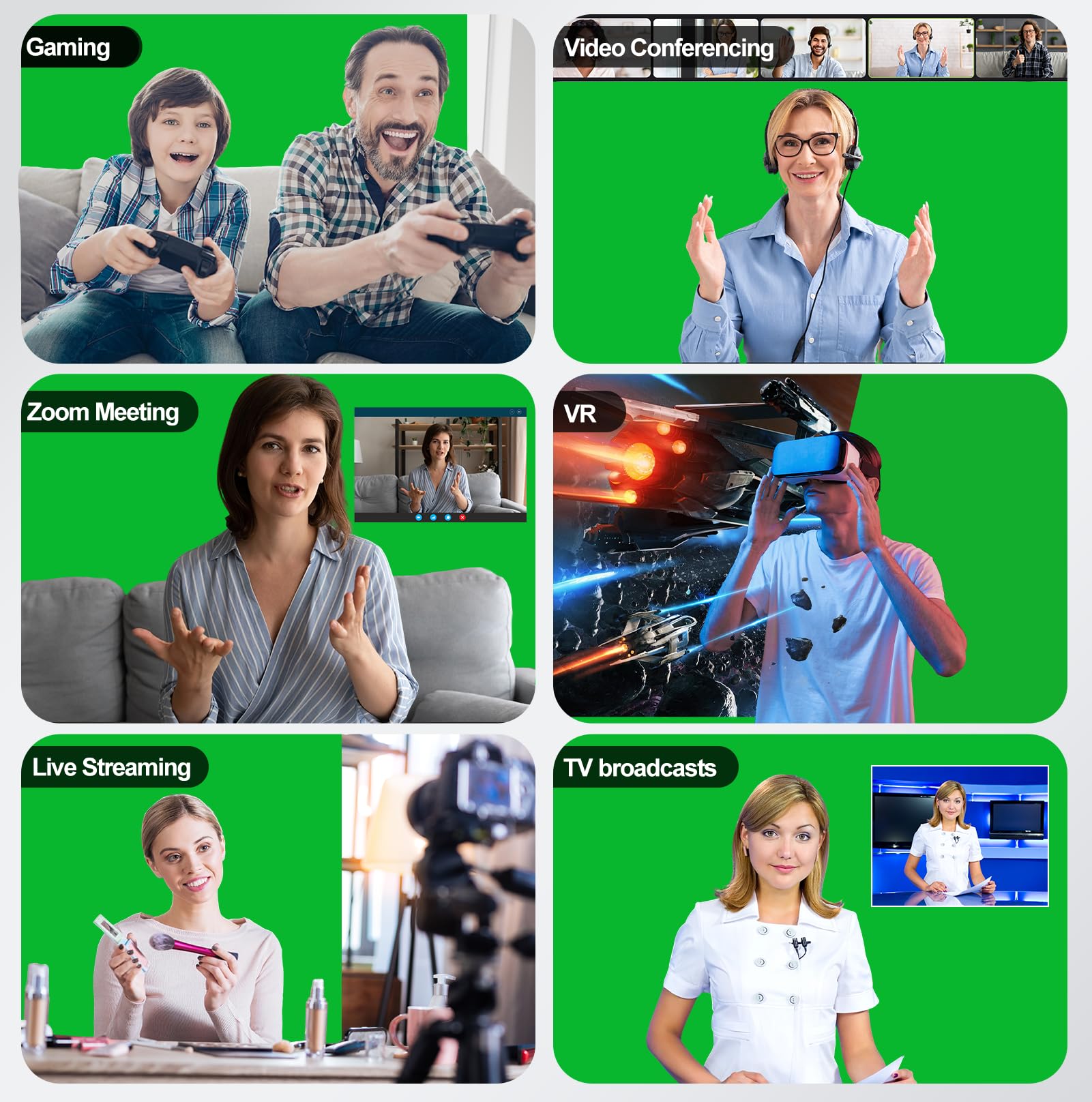 Kit de telón de fondo de pantalla verde, 1,5 x 2 m, fondo de pantalla verde con soporte portátil en forma de T para estudio fotográfico, grabación de video, transmisión, juegos | Juego de soporte de fondo ajustable en forma de T, tecla croma, transmisión,