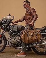Vista 7 de IRON JIA'S Bolsa Seca para Motocicleta – Bolsa de Lona Impermeable y Bolsa Trasera de Equipaje, Bolsas de Sillín con Cierre Superior Enrollable