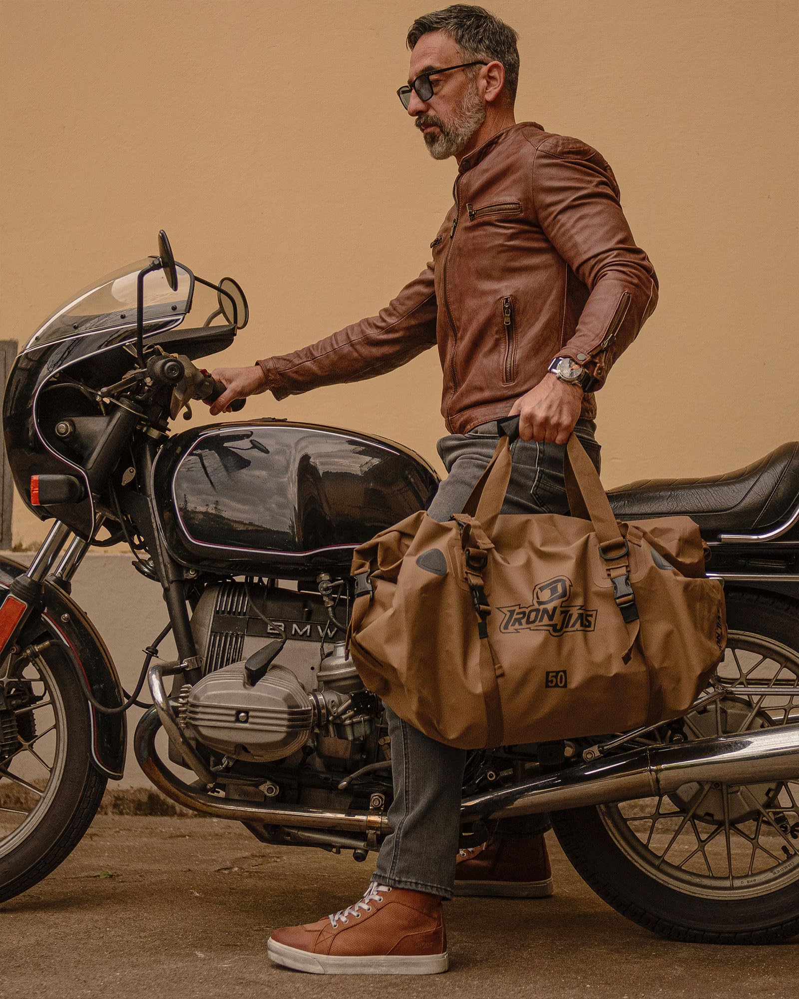 Borsa impermeabile per moto 30 L nero con chiusura arrotolabile