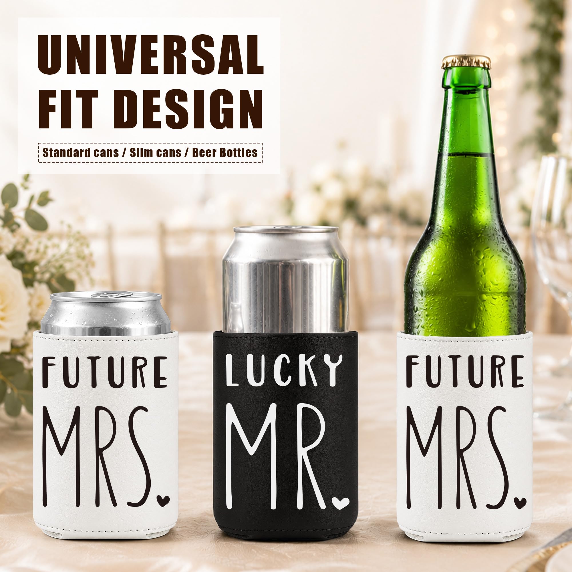 Mr & Mrs Can Coolers - Engagement Gift Set -3 Mr & Mrs Can Coolers - Engagement Gift Set -3
