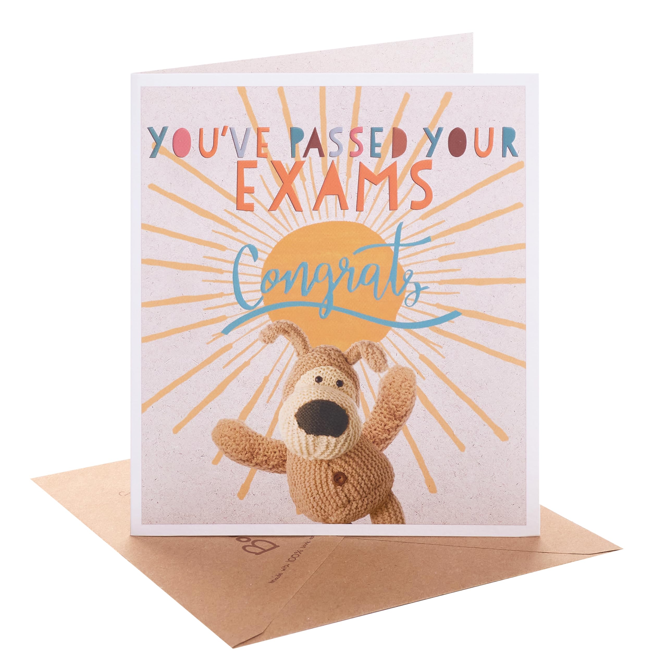 Boofle | Congratulations Card for Passing Exams | Congratulations/Proud of You | Her/Him | Cute Design | With Envelope | 15.9 x 18.4 cm