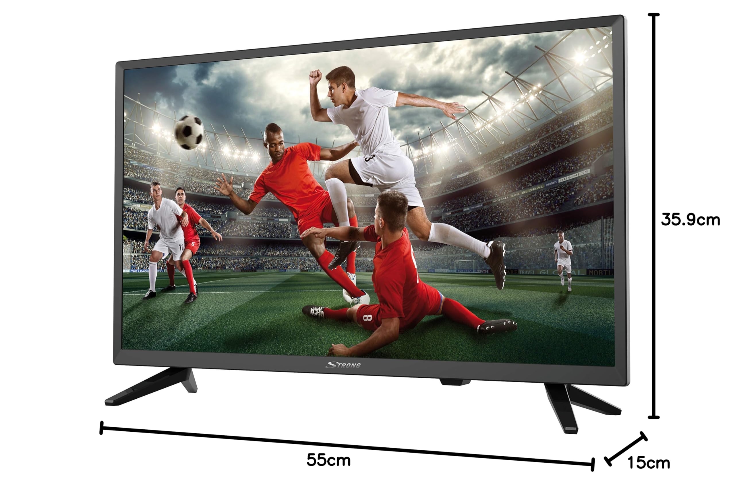 STRONG SRT 24HZ4003N TV LED HD da 60 cm (24 pollici) (HDTV, triplo sintonizzatore, HDMI, USB, modalità hotel) Nero