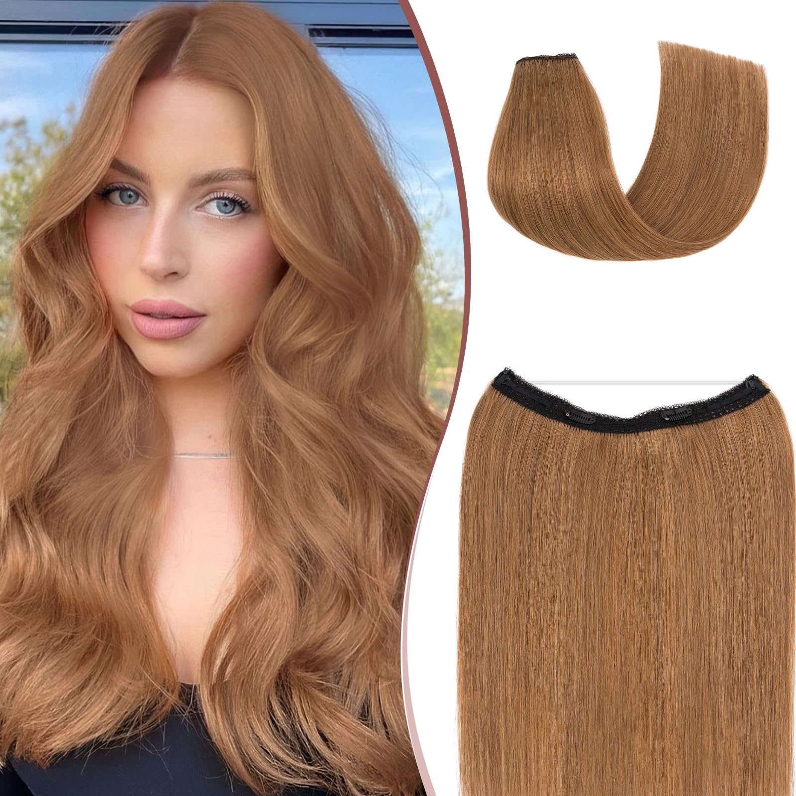 SEGOHAIR Halo Hair Extension Real Human Hair