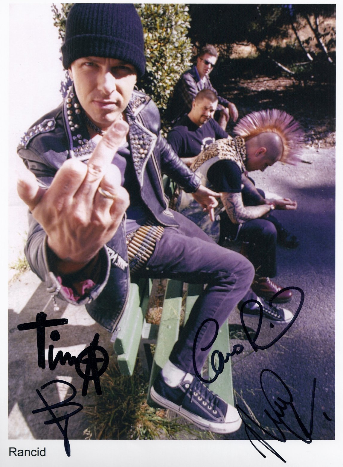 Rancid FULLY SIGNED Photo 1st Generation PRINT Ltd 150 + Certificate (1)