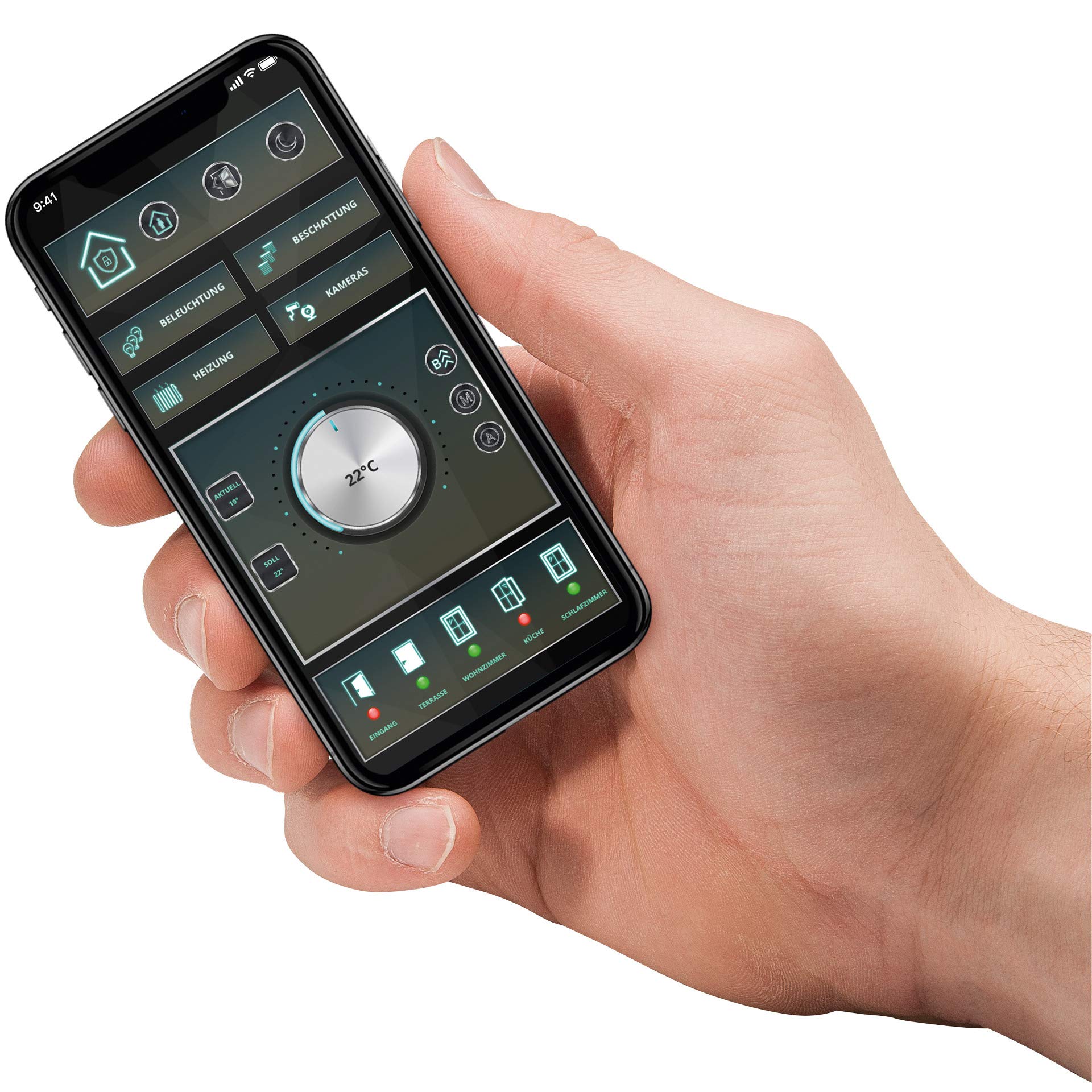 Homematic IP Set mit Smart Home Zentrale CCU3 und 2X Rollladenaktor für Markenschalter