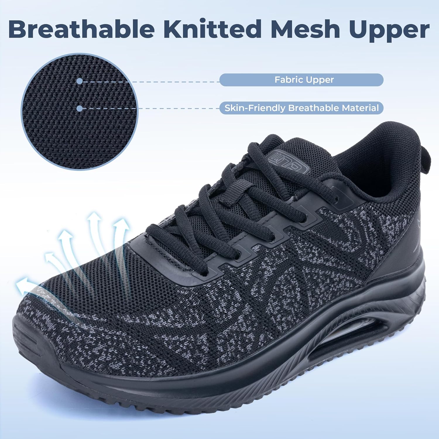 Womens Walking Shoes Plantar Fasciitis Tennis Sneakers Arch Support Orthotic Shoes for All Day Standing Foot Pain Relief BlackGrey US Size 6