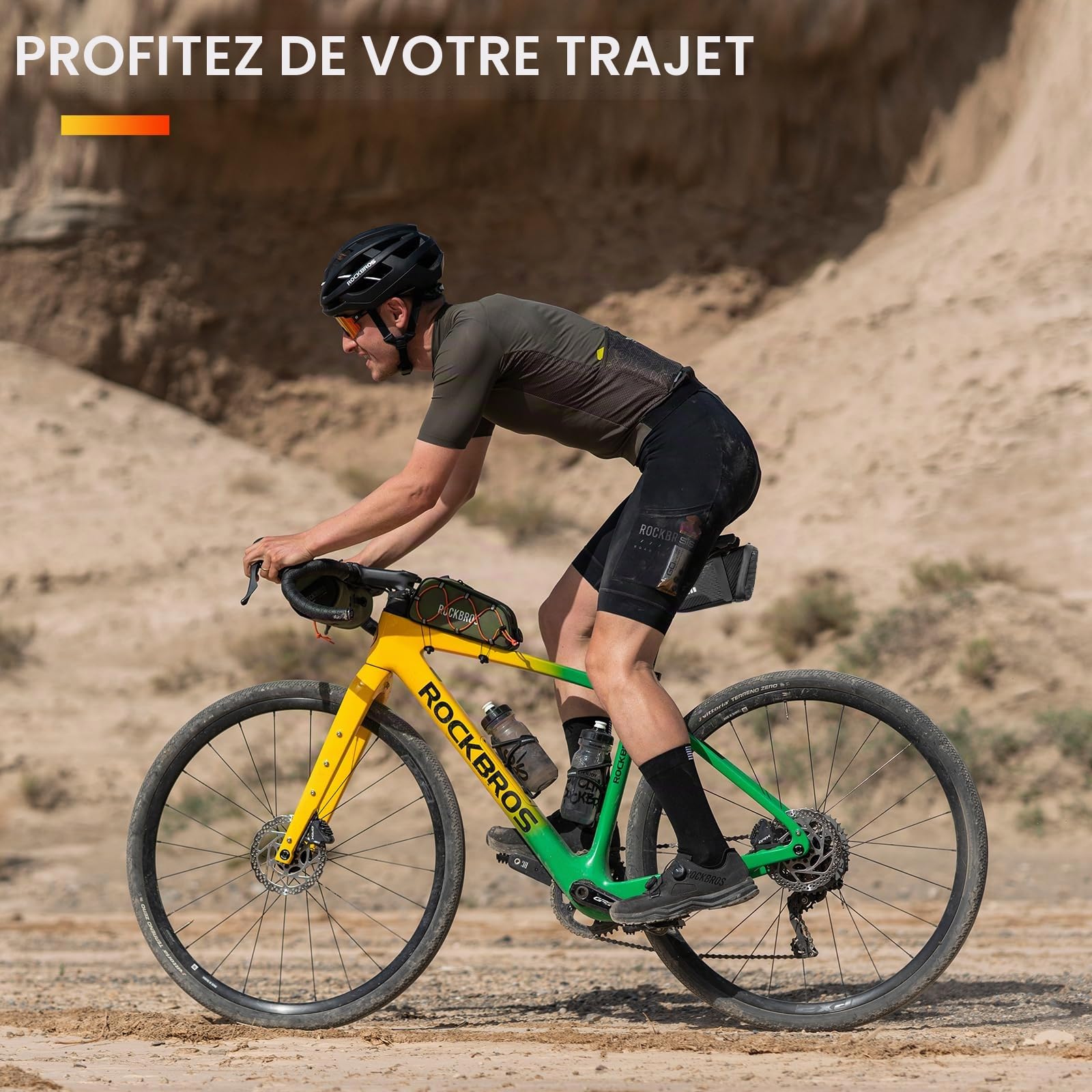 ROCKBROS Sacoche de Selle Vélo VTT Cyclisme Sac de Siège Arrière Réfléchissant Universel Installation Facile 1,5L Noir