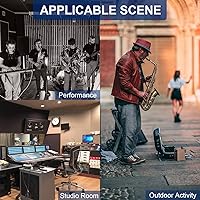 Vista 9 de Micrófono para Saxofón Inalámbrico Condensador de Cuello de Ganso Sistema para En Vivo y Grabación Micrófono de Clip para Instrumentos de Metal