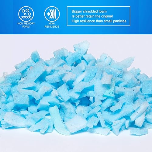 Miniatura 2 de COYMOS Relleno de espuma viscoelástica triturada de 5 libras para relleno de bolsas de puf repuesto de espuma para almohada camas de perro sillas