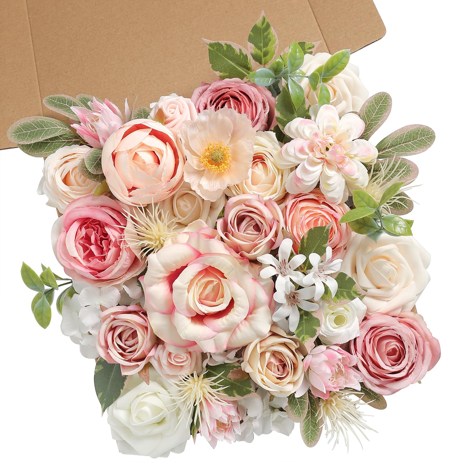 rongflower Pink Artificial Flowers Combo Set