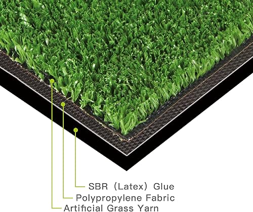 Miniatura 5 de Alfombra de césped artificial, 4 x 9 pies (36 pies ) para interior y exterior, alfombra de césped falso para decoración de balcón, patio trasero,