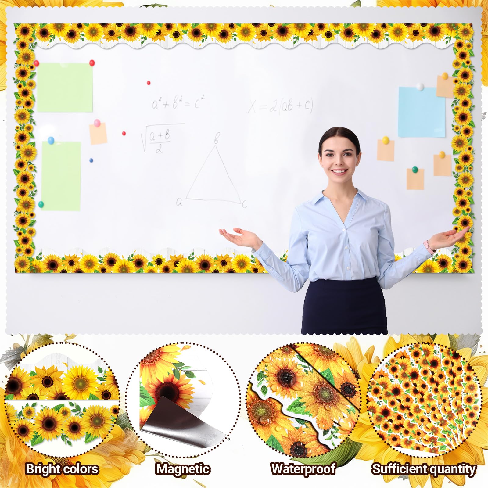 Amazon | Capoda 24個 マグネットボーダー 教室用 ホワイト