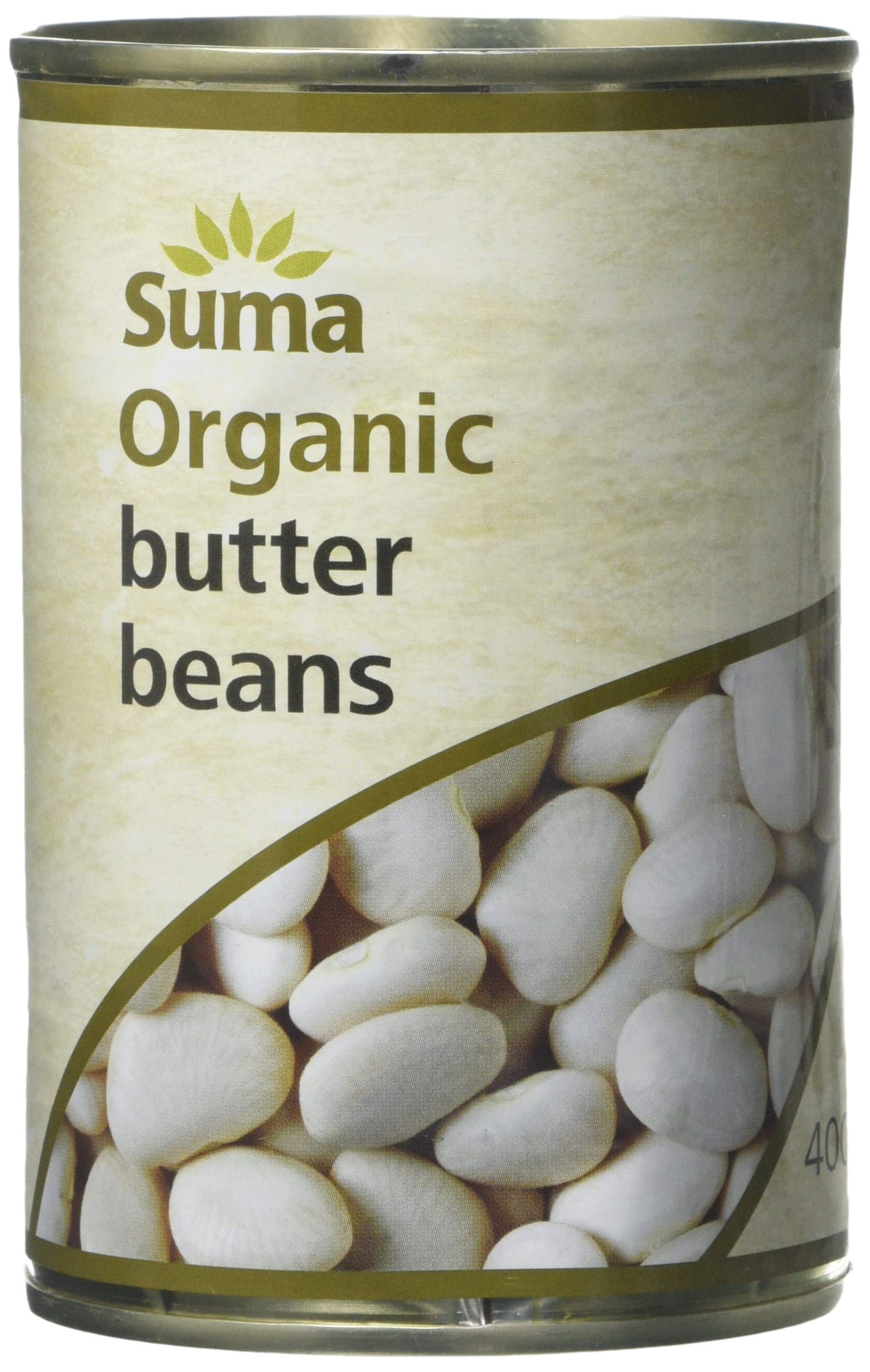 Suma Organic Butter Beans 400 g (Pack of 12)