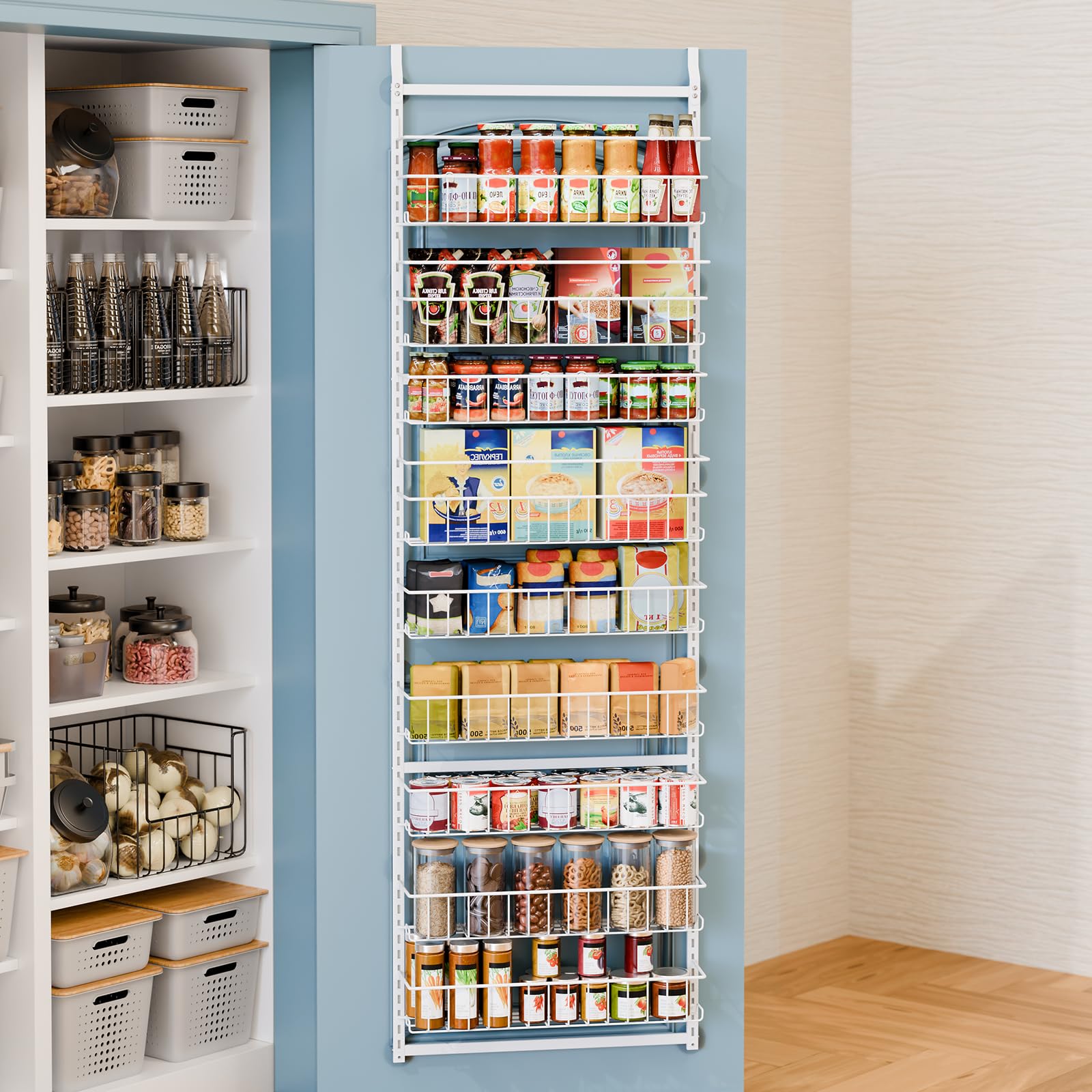 Fixwal Tier Over The Door Pantry Organizer Metal Hanging