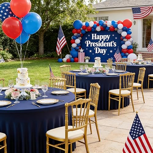 Miniatura 64 de Mantel redondo de 60 pulgadas blanco con borde elástico – Mantel ajustado sin arrugas y lavable para mesa redonda de 5 pies, mantel reutilizable