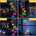 Solar Wind Chime, Solar Dog Color Changing Wind Chimes, LED Decorative Mobile, Waterproof Outdoor Decorative Lights for Garden, Patio, Party, Yard, Window