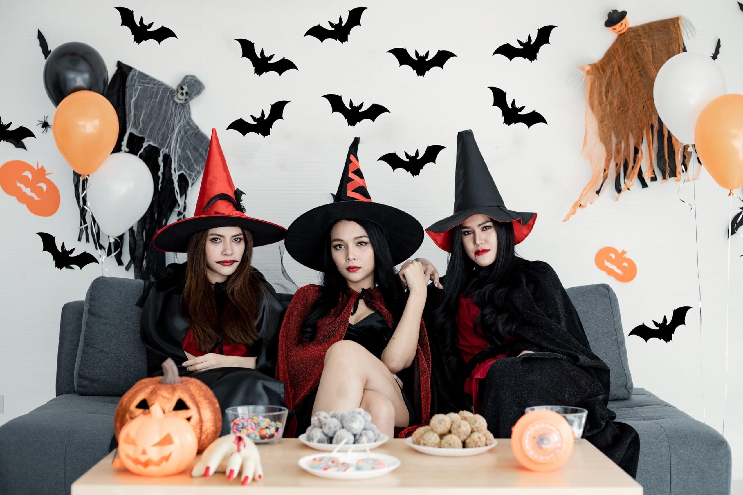 25 x naklejki na okna nietoperzy halloweenowych – naklejki na okna na 31 października 25 cm
