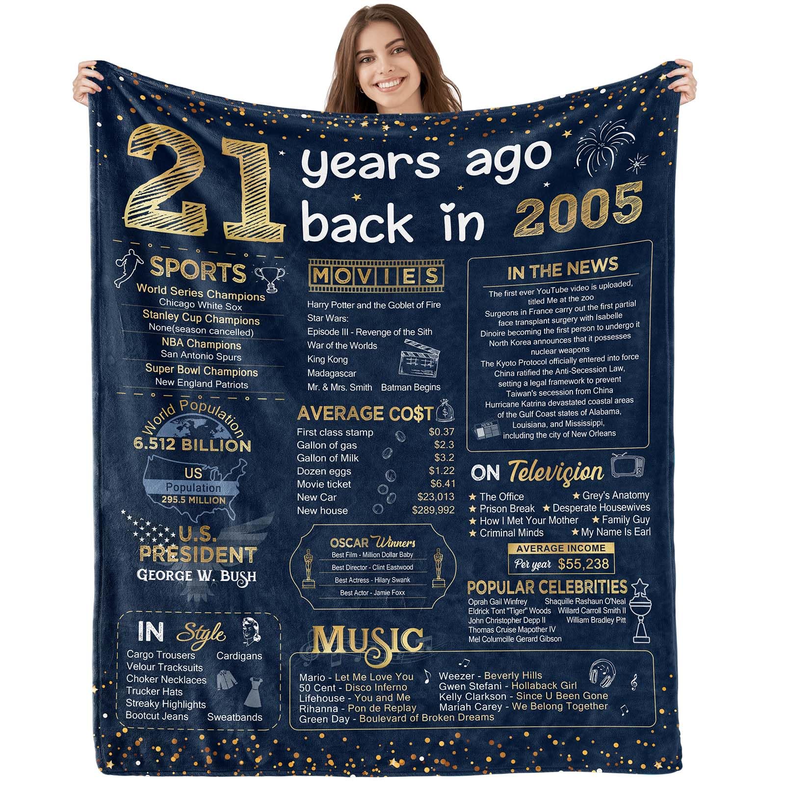 YDHCTKYG Vintage Newspaper Blanket