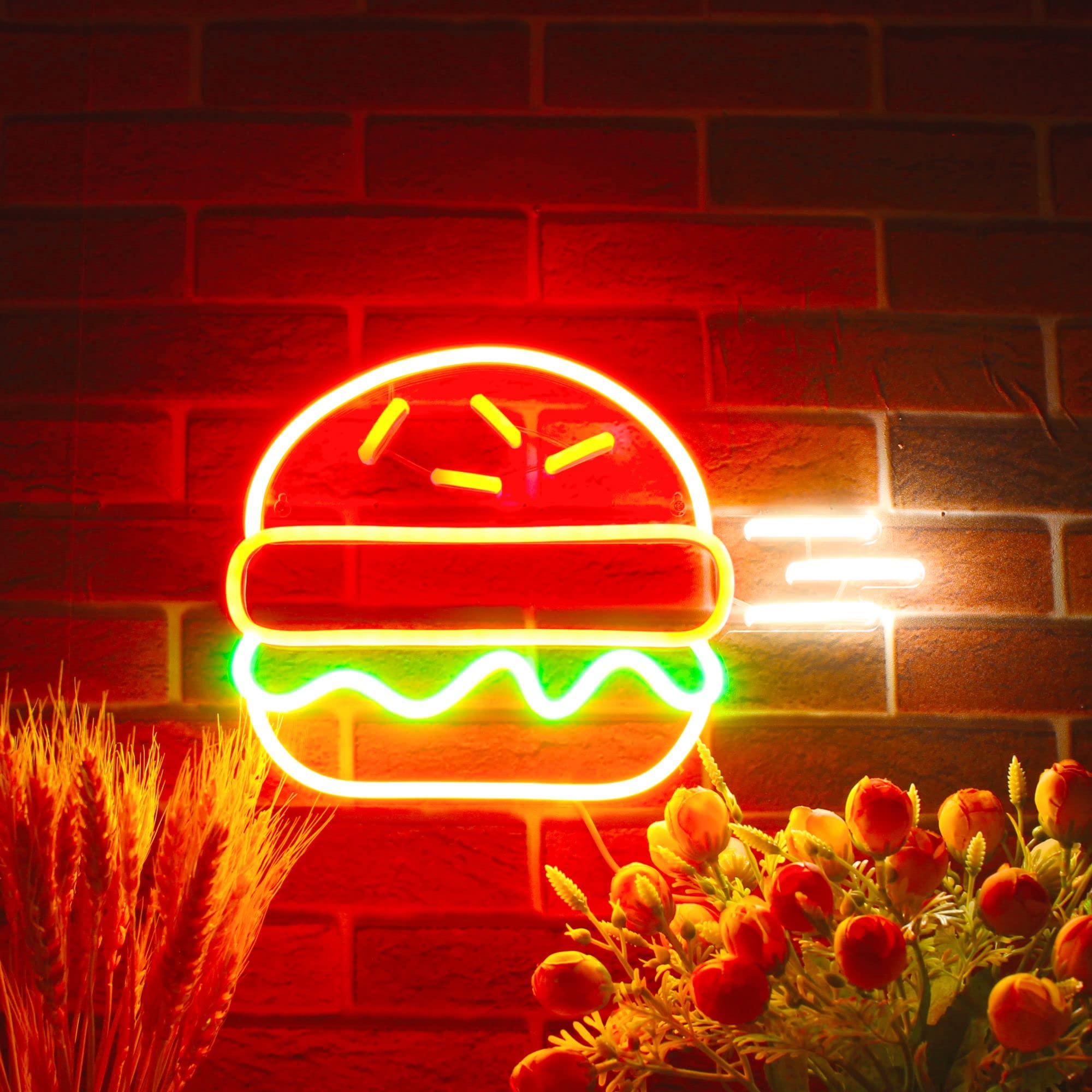 Amazon.com : ADVPRO Hamburger Flex Silicone LED Neon Sign - Red