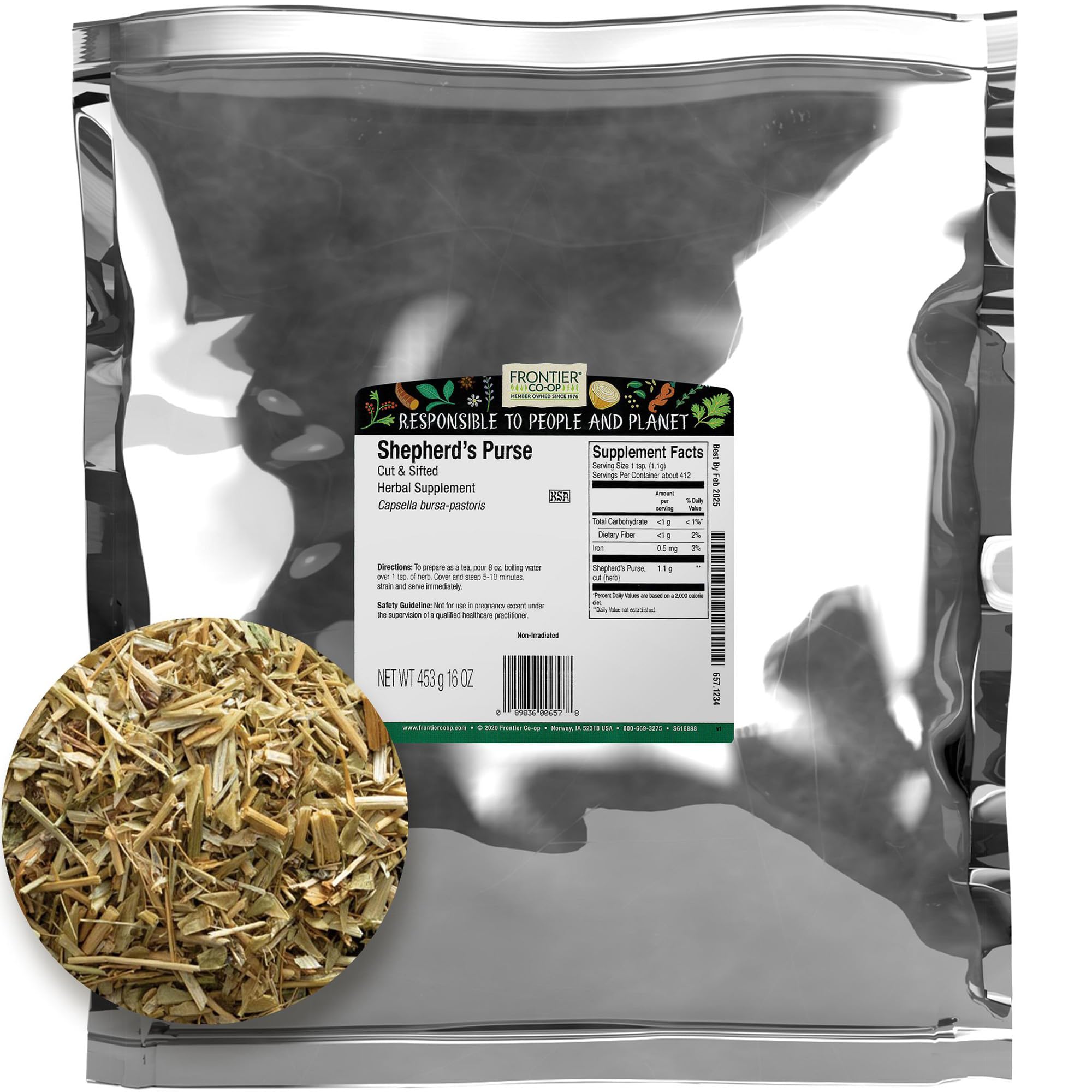 Shepherd's Purse Herb Cut & Sifted - 1 lb,(Frontier) by Frontier