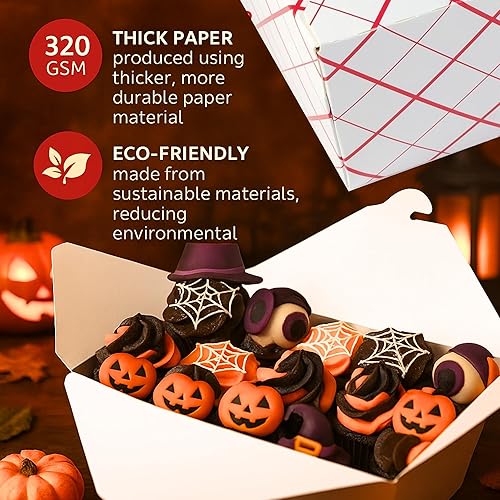 Miniatura 4 de Cajas para llevar (paquete de 60) de 45 onzas blancas  Papel de cartón Togo chino  Contenedores de almacenamiento para llevar  Biodegradables Eco To