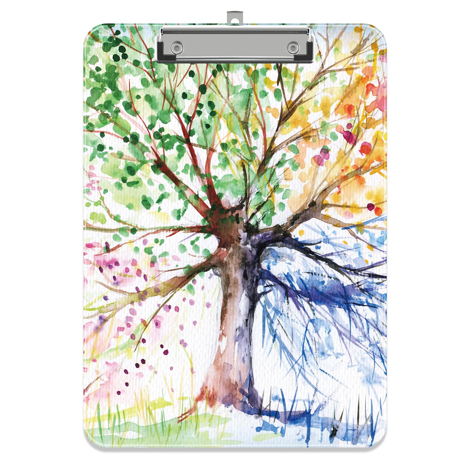 Piasoenc Plastic Clipboard, Cute Decorative Clip Board, 9 x 12.5 in, A4 Standard Office Clip Boards for Nurses Students