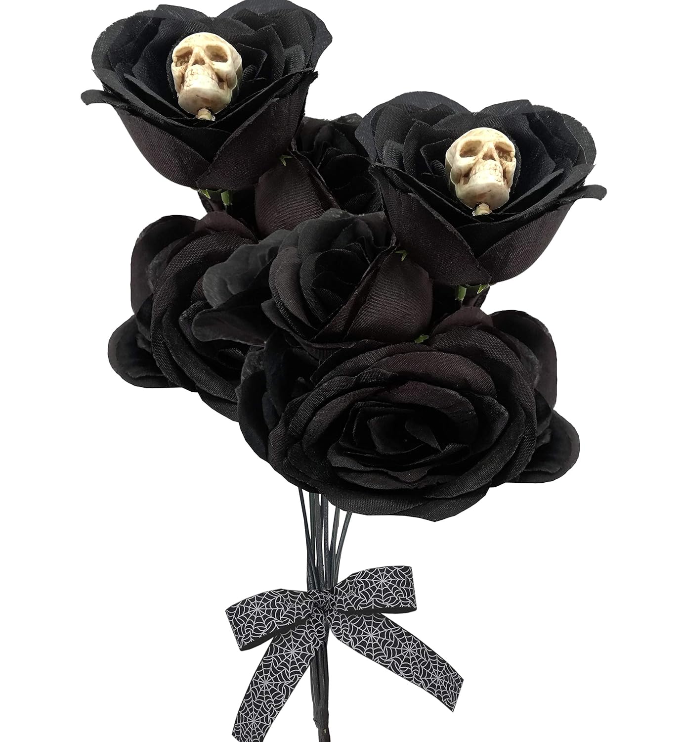 Buy ARTINNOS Halloween Black Flowers, 2 Black Bouquet, Black Roses with