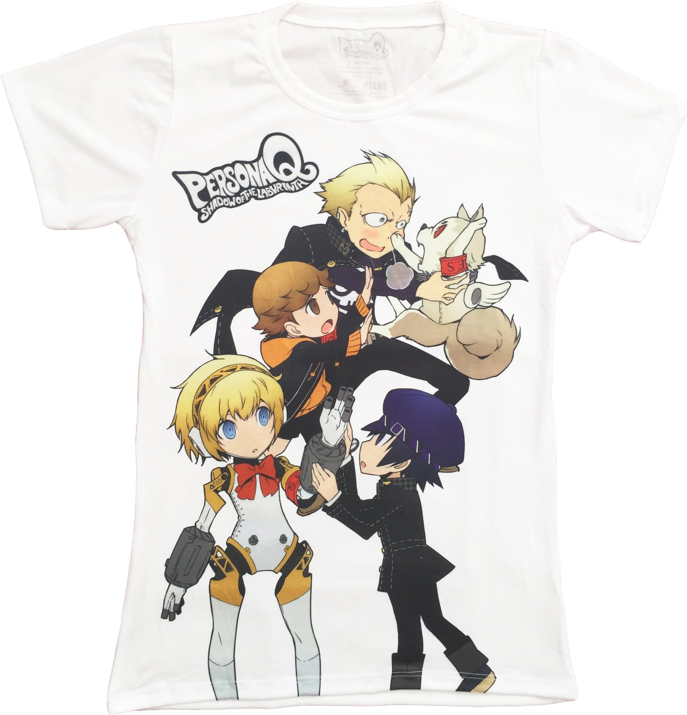 Persona Q Shadow of Labyrinth: Kanji, Amada & Naoto & Aigis Sublimation Girls T-Shirt