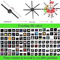 Vista 4 de Proyector de ventilador holográfico de 16.5'' con 234 LED HD 3D, ventilador holográfico con soporte para Bluetooth, WiFi, APP, pantalla de 42CM