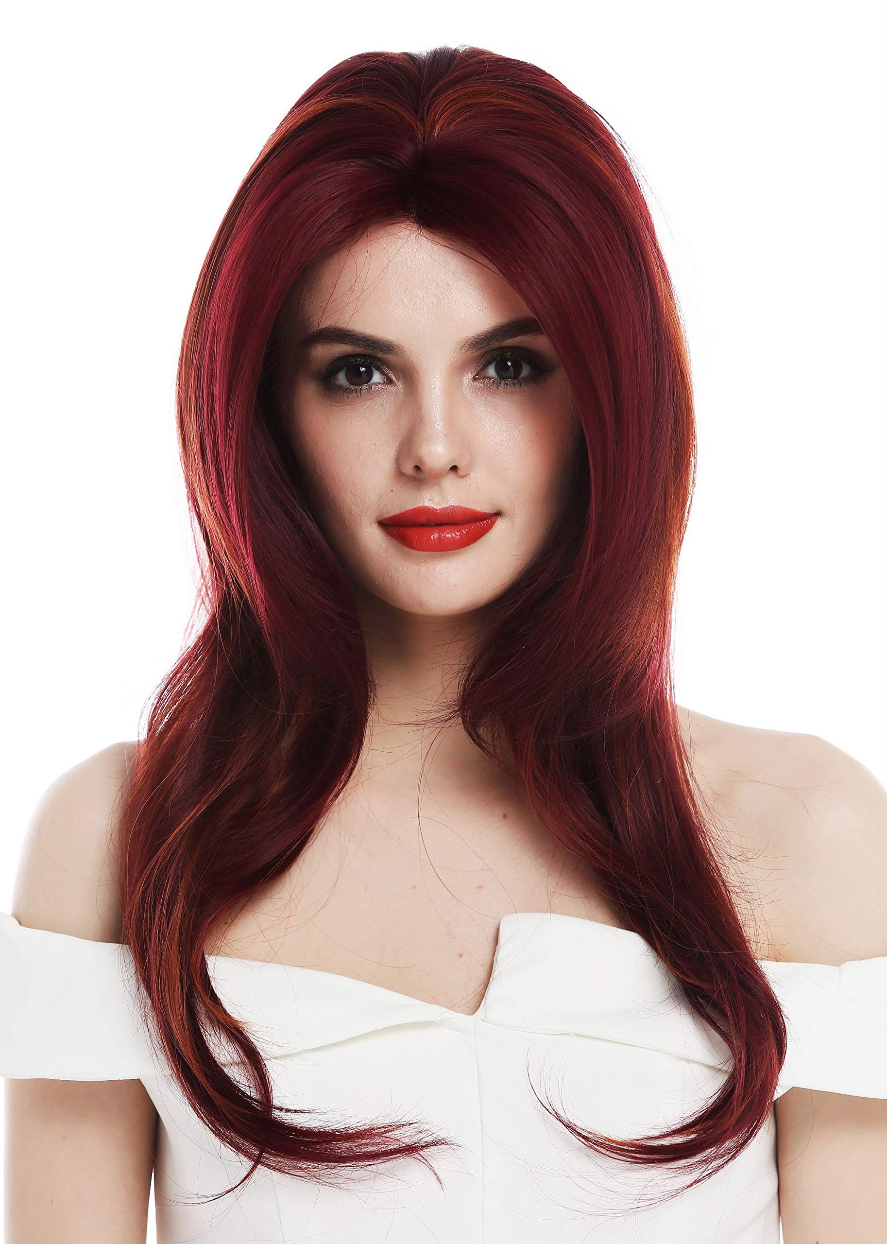 WIG ME UP - TYM-922-LF-BUGH119 wig women's wig lace front long sleek layered Bordeaux copper orange red highlights - Image 2