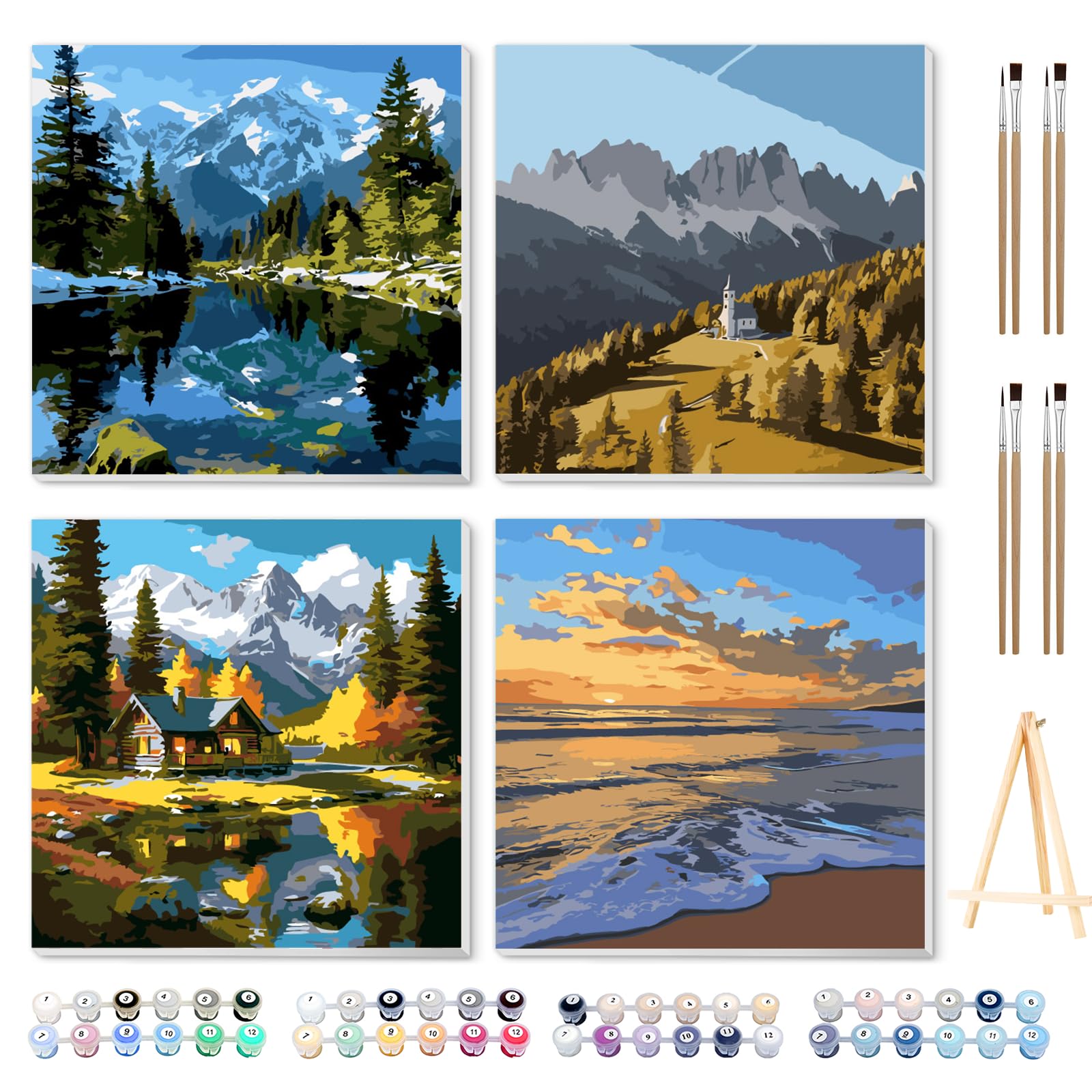 Kit De Pintura Por Números WANMIU – Cuervo Y Calavera En Lienzo De 30x40 Cm, Incluye Pinceles Y Pinturas Acrílicas, Decoración DIY Para Adultos Y Niños