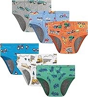 Boboking Boys Toddler Potty Training Underwear - Truck Print Briefs, Soft Cotton Pull-Up Pants 6-Pack