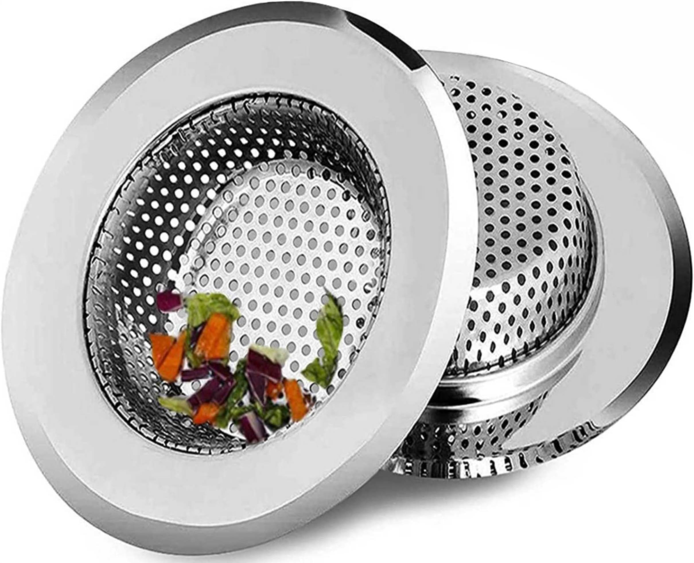 1Pack Sink Drain Strainer, Reversible Mesh Sink Strainer Kitchen Food Catcher for Garbage