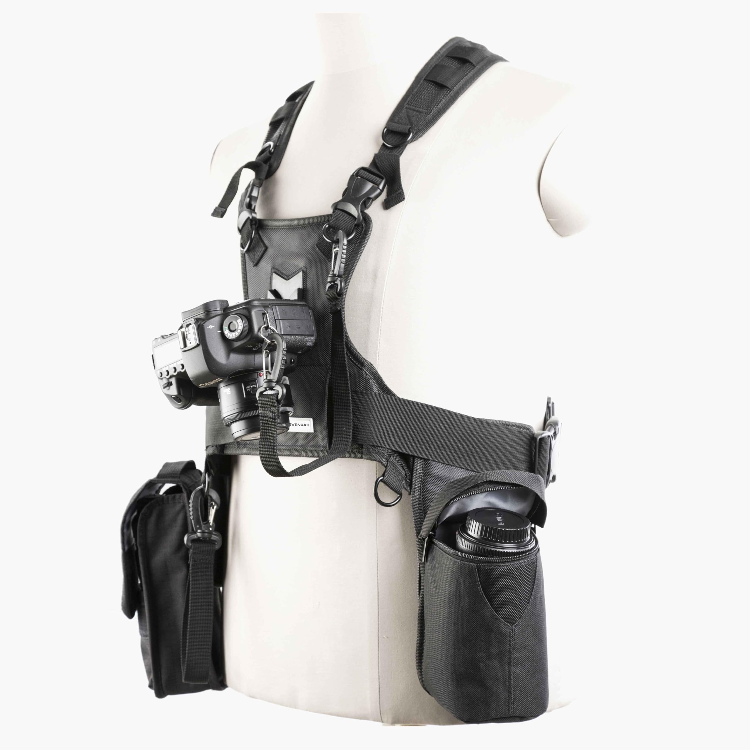 SevenOak Correa para cámara SK-MSP07 con dos soportes laterales para cámaras réflex digitales Canon 6D, 600D, 5D2, 5D3, Nikon D90, Sony A7S, Panasonic DSLR – Ideal para escalada, bodas y viajes