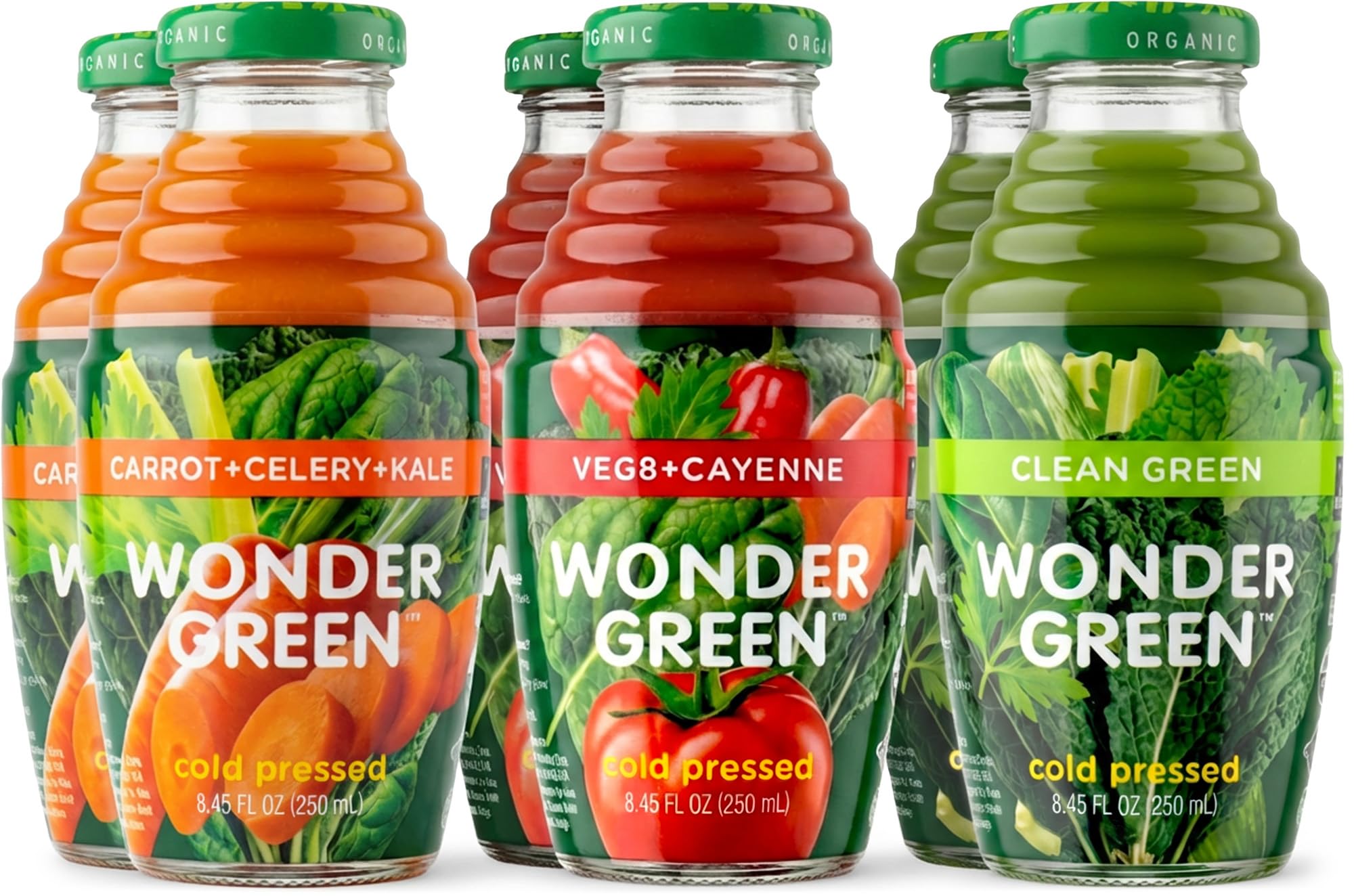 Amazon.com : Wonder Green 100% Organic Cold Pressed Juice Variety