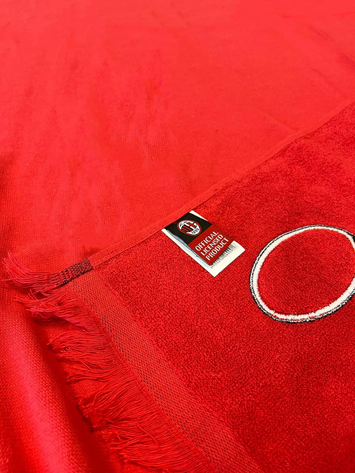 Serviette Microfibre AC Milan - 90x170cm - Officielle Rouge/Noir