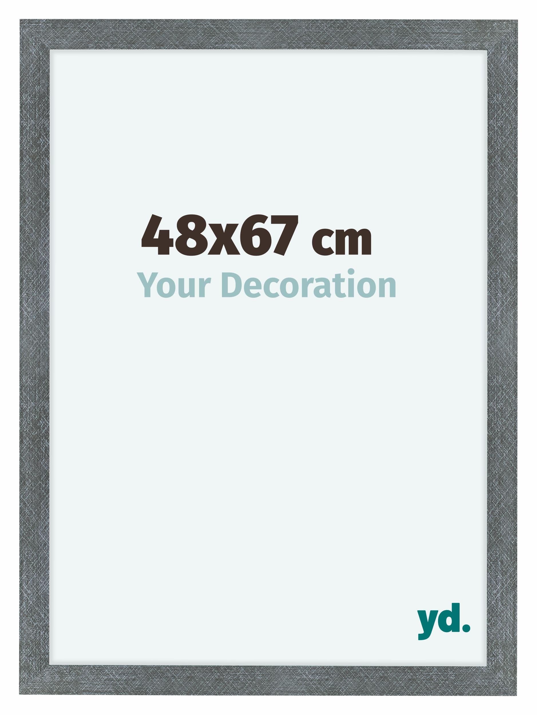 Your Decoration - Picture Frame 48x67 cm - Iron Swept - Decorative Wall Frame in MDF with Antireflection - Frame 48x67 - Como