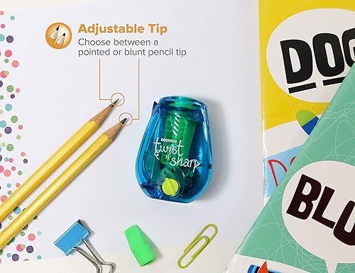 Miniatura 6 de Bostitch Office QuietSharp Executive - Sacapuntas eléctrico de alta resistencia (negro) y sacapuntas manual Bostitch Office Twist-N-Sharp (paquete