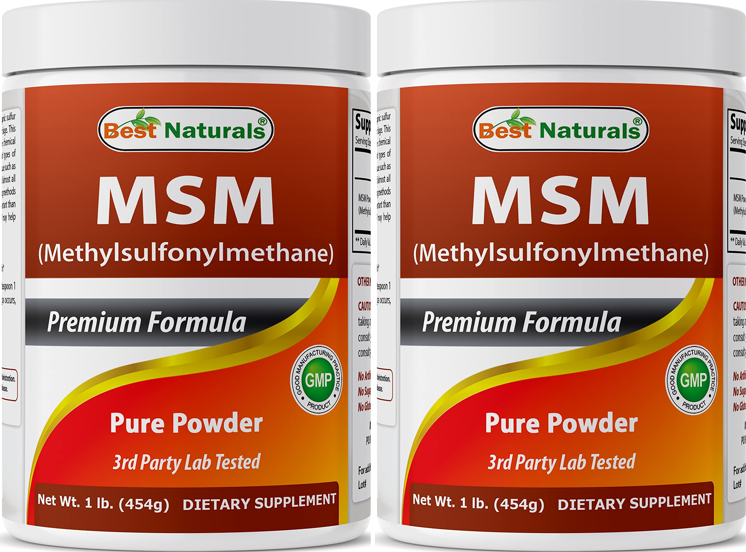 100% Pure MSM Powder, 1Lb (1 LB (Pack of 2))