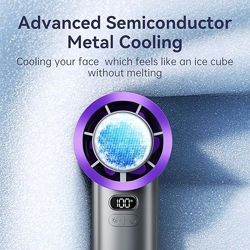 Miniatura 2 de Rican Ventilador de mano portátil de mano con enfriador de aire de alta velocidad recargable de alta velocidad eléctrico USB personal turbo mini