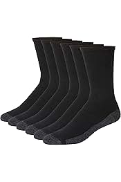 Men's Max Cushioned Crew Socks, Moisture-Wicking with Odor Control, Multipack