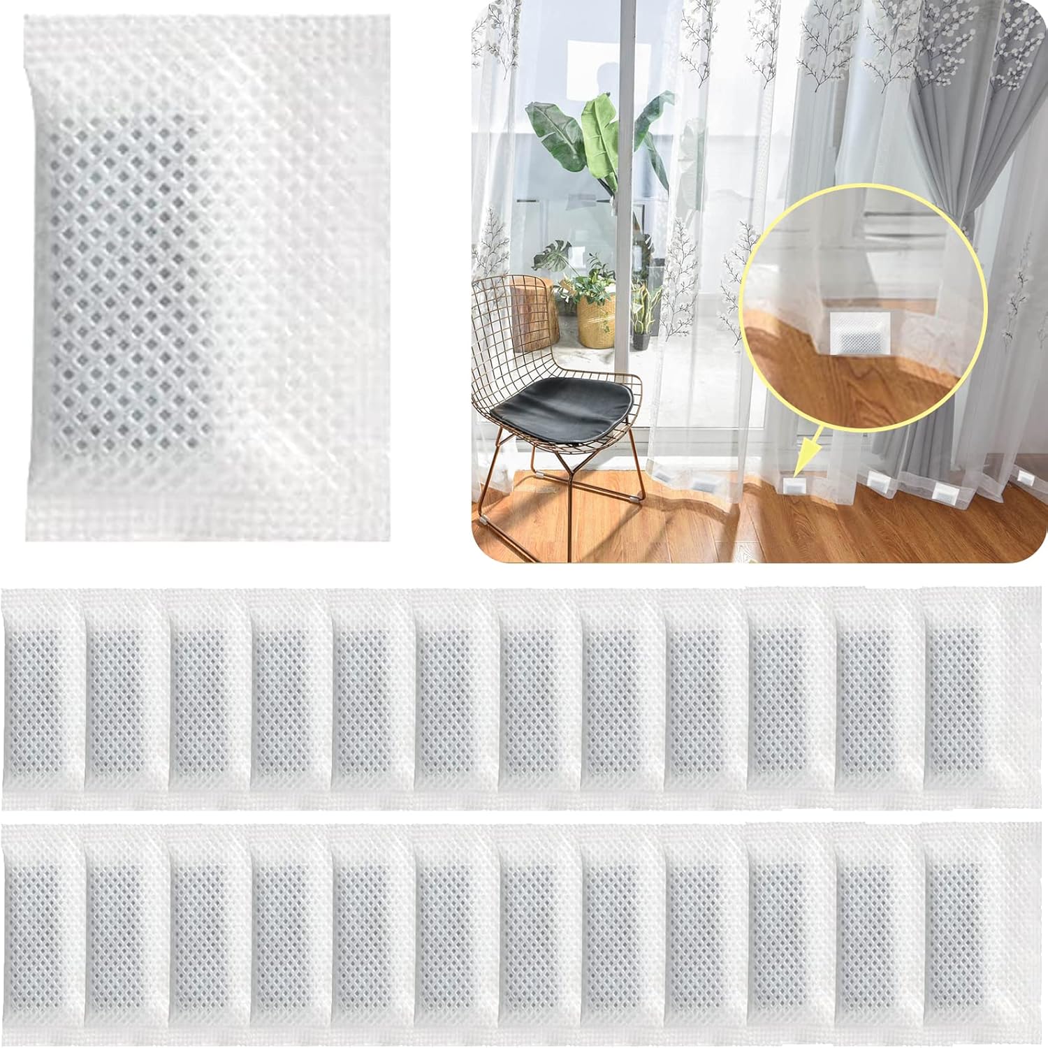 MOILINJAEY 25Pcs Curtain Weights Bottom Covering Fabric Curtain Weights for Curtain