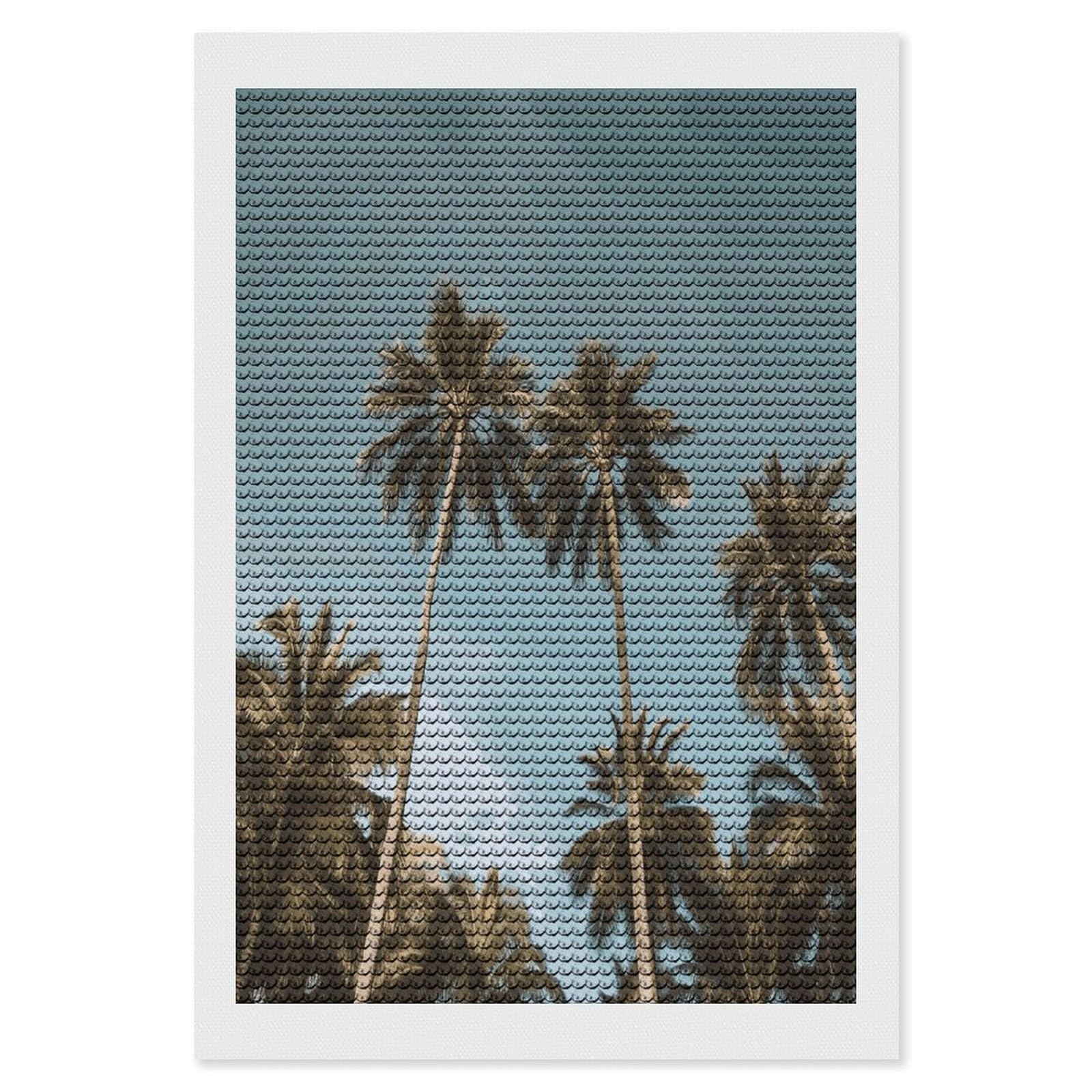 LDGSUPH Tall Tropical Palm Trees Diamond Painting Kits for Adults Paint with Diamond Pictures Art DIY Full Drill Diamond Dots Painting Personalized Diamond Photo for Home Wall Decor Gift 8"x12"