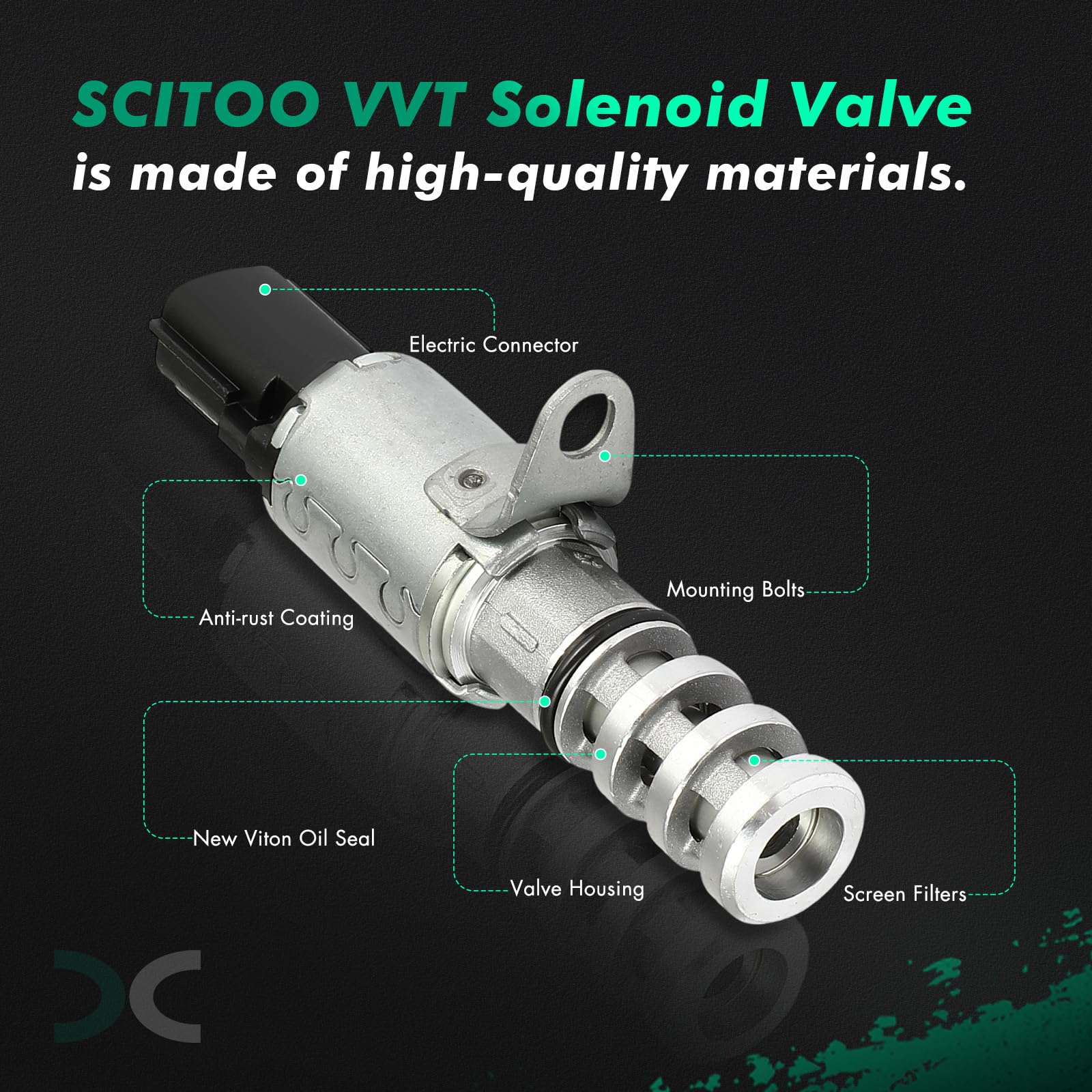 VVT Solenoid For Nissan & Infiniti - Engine Oil Control Variable Valve Timing Replacement (Part # 23796-ZE00C)