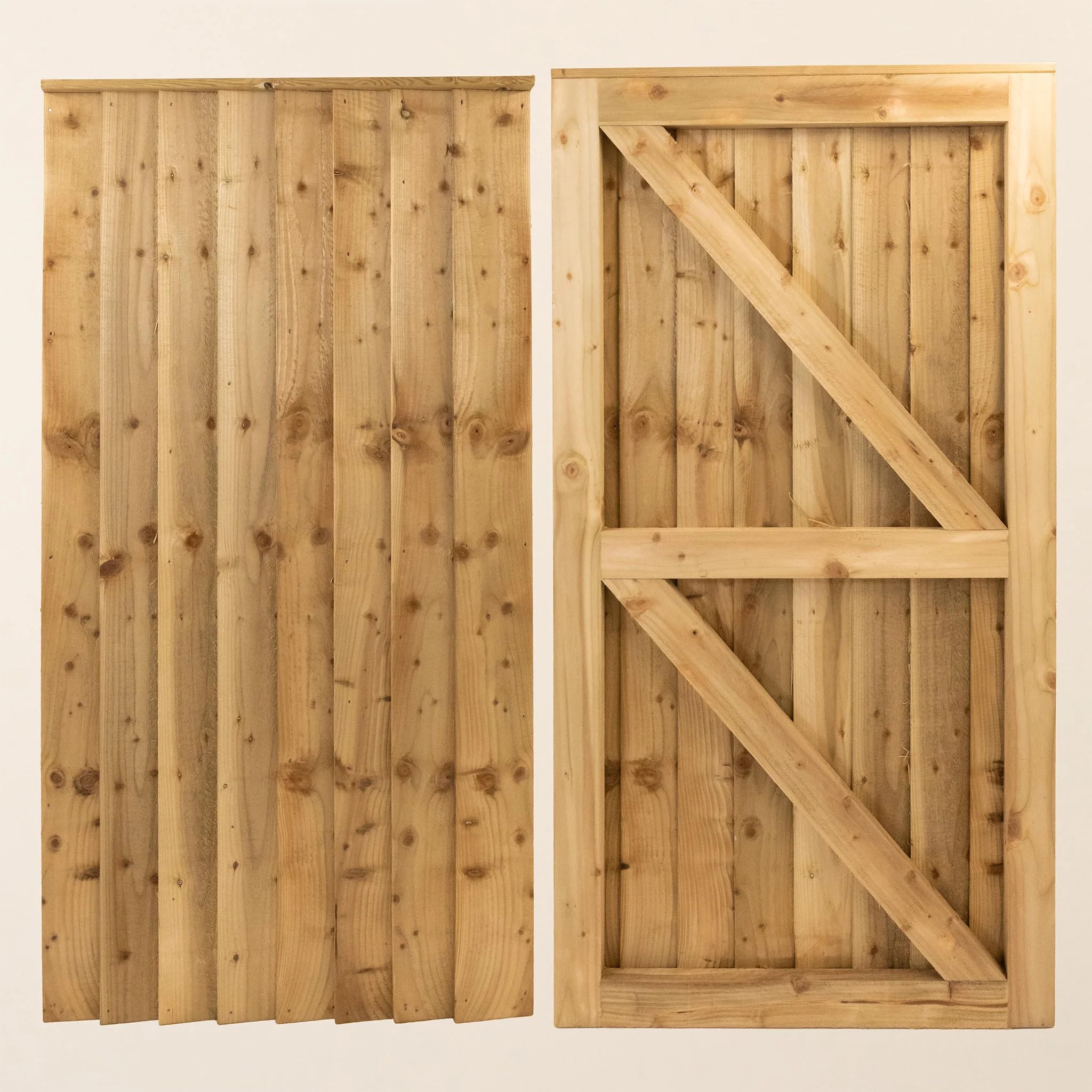Wooden Feather Edge Garden | Pressure Treated Timber | Fully Framed & Braced | Heavy Duty Fence | Multiple Widths 60cm–120cm | 6ft (1.83m) High (120cm Wide)