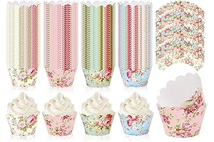 Whaline Floral Cupcake Liners: Vibrant Blooms for Captivating Cakes
