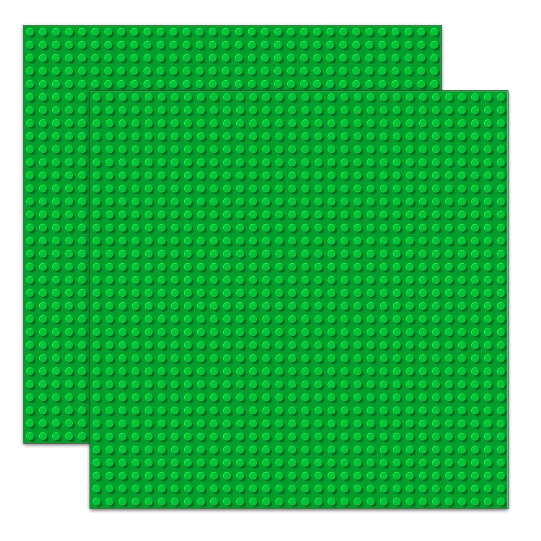 2 Pack Classic Baseplates Board for Building Bricks, Compatible with All Major Brands, Platforms Base Building Sheet for Activity Table Build on Mat Accessories for Kids Teens Adults, 10" x 10"
