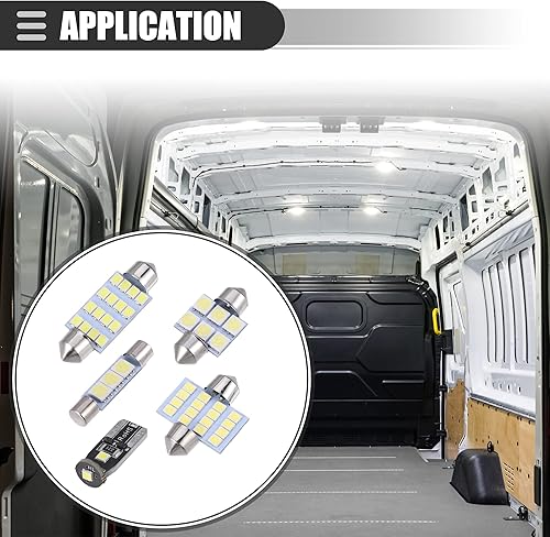 Miniatura 3 de Motoforti Juego de bombillas LED universales T10, bombillas LED de repuesto para interiores, bombillas de repuesto de 24/30/31/31.5/1.575 in,